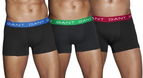 Gant 3 Pack Black Boxer Trunks